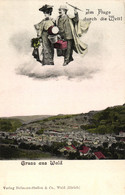 Wald, (Zürich), "Gruss Aus Wald", Im Fluge Durch Die Welt, Um 1910 - Wald