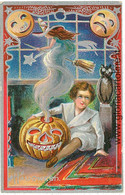 08054 -  VINTAGE POSTCARD ---   HALLOWEEN - EMBOSSED - BEAUTIFULL! - Halloween