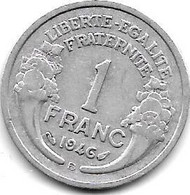*france 1 Franc 1946 B  Km 885a.2  Vf+ - 1 Franc