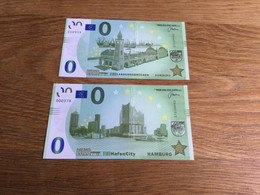 Série De 2 Billets 0€ De Hambourg - Autres