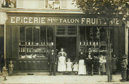 Asnières Sur Seine * Carte Photo * Devanture Epicerie Maison TALON Fruiterie 33 Avenue D'argenteuil * Commerce Magasin - Asnieres Sur Seine