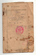 Carnet De Soins Gratuits Aux Victimes Militaires N°00006550 Préfecture Des Côtes-Du-Nord En 1934 - Format : 13.5x22 Cm - Documents