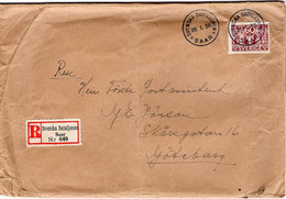 49114 - Schweden - 1935 - R-Bf. D. Schwed. Kontingents Im Saarland SVENSKA BATALJONEN *SAAR* -> Goeteborg - Cartas & Documentos