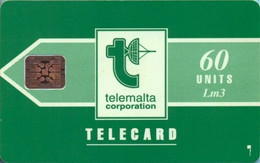 808/ Malta; P9. Telemalta Logo - Short Antenna, 60 Ut., SC4, CN 44418 - Malte