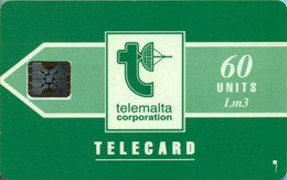 808/ Malta; P9. Telemalta Logo - Short Antenna, 60 Ut., SC5, CN C29040611 - Malte