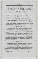 Bulletin Des Lois 923 1842 Prolongement Jusqu'au Havre Du Chemin De Fer De Paris à Rouen (Charles Laffitte Et Compagnie) - Décrets & Lois