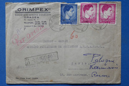 ¤5 ROUMANIE   BELLE LETTRE   1948 ORADEA POUR PARIS FRANCE + BANDE DE T.P + AFFRANCH. PLAISANT - Cartas & Documentos