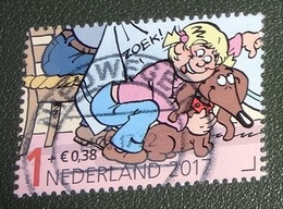Nederland - NVPH - 3586d - 2017 - Gebruikt - Cancelled - Kinderzegels - Jan Kruis - Jan Jans Kinderen - Meisje En Hond - Used Stamps
