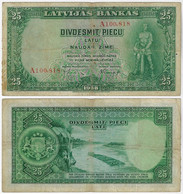 Banknote Latvia 25 Latu 1938 Pick-21a VF (US$ 25) - Lettland