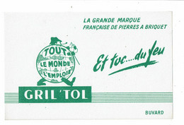 Buvard GRIL ' TOL Gril'tol Pierre à Briquet Et Toc Du Feu - Tabacco & Sigarette