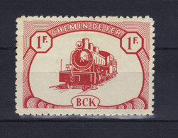 Railroad Chemin De Fer Eisenbahn BCK 1F, COB PK18, MNH ** - Sonstige