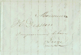 11/5/1853 Brief Verzonden Door Koerier Van GENT Naar LUIK - Getekend T. & D. HEMELSOET Vlaemsche Boekhandel - Zonder Classificatie