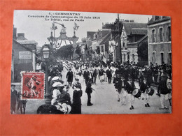 COMMENTRY - Concours Gymnastique 12 JUIN 1910 - Le Défilé Route De Paris - LA FANFARE En 1910_TBE - Commentry