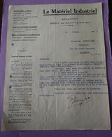 Courrier Lettre Du 05 Mars 1937 LE MATERIEL INDUSTRIEL à BRENY Par OULCHY LE CHATEAU- A Prendre En L Etat Perforée - - Verkehr & Transport