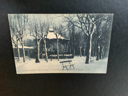 Saint-Chamond - Sous La Neige - Le Jardin Public - Le Kiosque De Musique - Saint Chamond