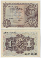 Banknote Spain 1 Peseta 1948 Pick-135 UNC (US$ 20) - 1-2 Pesetas