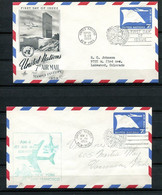 United Nations  1959 2 Postal Stationary Covers 7c 11298 - Brieven En Documenten