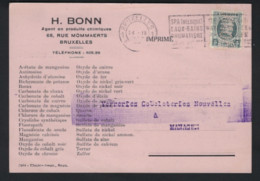 Postkaart Met PERFIN Van De Firma BONN Uit BRUXELLES Op HOUYOUX Naar Verzonden Naar MANAGE ; Zie 3 Scans  ! LOT 120/9 - Flammes