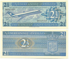 Banknote Netherlands Antilles 2½ Gulden 1970 Pick-21A Airplane UNC (US$ 17.5) - Andere - Amerika