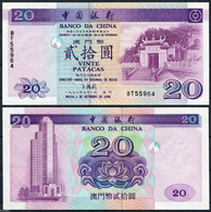 Banknote Macau 20 Patacas 1996 Pick-91 UNC (US$ 45) - Macau