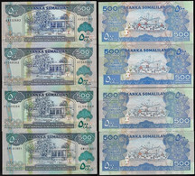 Banknote Somaliland 500 Shillings 1994 1996 2006 2008 Pick-6a 6b 6f 6g UNC (cat US$ 45) - Otros – Africa