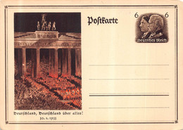 Germany - Stamped Stationery Postcard - UNUSED - Deutchland Uber Alles 1933 - Andere & Zonder Classificatie
