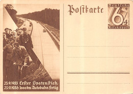 Germany -  Erfter Spatenfrich - 1933 - 1000 Km Autobahn Fertig  1936 - HITLER ( Stationery Stamp  ) - Andere & Zonder Classificatie