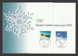 SWITZERLAND/IOC 2009 Winter Olympic & Paralympic Games, Vancouver: First Day Card CANCELLED - Winter 2010: Vancouver