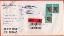 ARGENTINA - 2007 - 3 X Urna Funeraria - Registered - Medium Envelope - Viaggiata Da Buenos Aires Per Bruxelles, Belgium - Covers & Documents