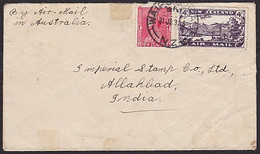 NEW ZEALAND 1931 4d Airmail + 1d Admiral On Cover To India - Storia Postale