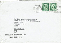 NZ - SWITZERLAND QEII 1955 Airmail Consulate Cover - Covers & Documents