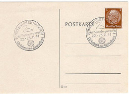 49274 - Deutsches Reich - 1941 - 3Pfg. Hindenburg A Blanko-Kte. M. SoStpl. SCHWENNINGEN - 1.BRIEFMARKENAUSSTELLUNG - Swans