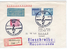 49285 - DDR - 1987 - Bauten Klein MiF A. R-Lp.-Bf. GREIZ - GREIZER MUSIKWOCHEN -> Holon (Israel) - Music