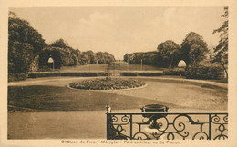 CPA FRANCE 91 "Chateau De Fleury Mérogis, Parc Extérieur Vu Fu Perron" - Fleury Merogis