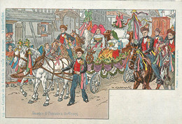 CPA  ILLUSTRATEUR P. KAUFFMANN "cortège De Mariée"  / ALSACE - Kauffmann, Paul