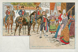 CPA  ILLUSTRATEUR P. KAUFFMANN "les Invitations Au Mariage"  / ALSACE - Kauffmann, Paul