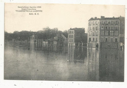 Cp , 92 ,  VILLENEUVE LA GARENNE , Inondations ,1910, Quai D'ASNIERES ,  Vierge - Villeneuve La Garenne