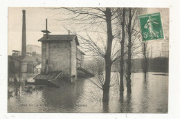 Cp , 93 , SAINT DENIS ,  Crue De La Seine ,1910, Publicité: Névralgésine Débordes , 03 , Moulins - Saint Denis