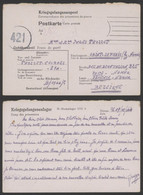 Guerre 40-45 - Carte Postale "Kriegsgefangenenpost" Expédié Du Stalag XVII B (1944) > Saint-Servais / Double Censure - Covers