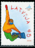 AT5276 Latvia 2006 Torino Winter Olympics 1V MNH - Winter 2006: Turin