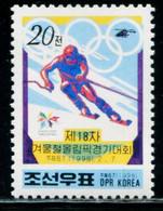AT5287 North Korea 1998 Winter Olympics Skiing 1V MNH - Invierno 1998: Nagano
