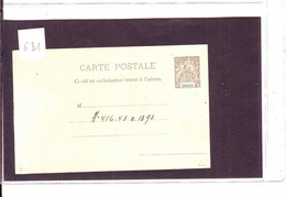 631  ENT  Entier  OBOCK CP - Storia Postale