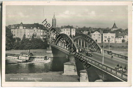 Minden - Weserbrücke - Weserschiff - Foto-AK - Verlag Schöning & Co Lübeck - Minden
