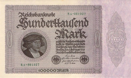 Reichsbanknote 100 000 Mark RO 89 1923 UNC - 100.000 Mark