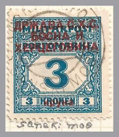 BOSNIA - 1918 Yugoslavia Postage Due Overprints On Bosnia (Set Of 13 Used) -  Cryillic Or Latin Text - Scott 1LJ1-1LJ13 - Bosnia Herzegovina