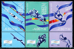 XG1393 Israel 2021 Tokyo Olympic Games Postponed Due To The New Crown Epidemic 3 All-inclusive Tickets MNH - Nuevos (sin Tab)