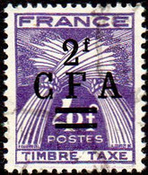 Réunion Obl. N° Taxe 39 - Gerbes De Blé - Timbre De France Surchargé CFA - Postage Due