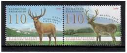 Kazakhstan 2008 .  Fauna, Deers. J/w Moldova.  Pair Of 2v: 110, 110.    Michel # 620-21 - Kasachstan