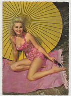 CARTE POSTALE 10/15 ANCIENNE 50/60 PHOTO ORIGINALE KRUGER COULEUR DENTELEE : FEMME EN MAILLOT DE BAIN PIN UP SEXY EROTIC - Pin-Ups