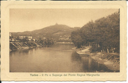 TORINO / TURIN (Italie / Piémont) : Il Po E Superga Dal Ponte Regina Margherita - Début XXème. - Brücken